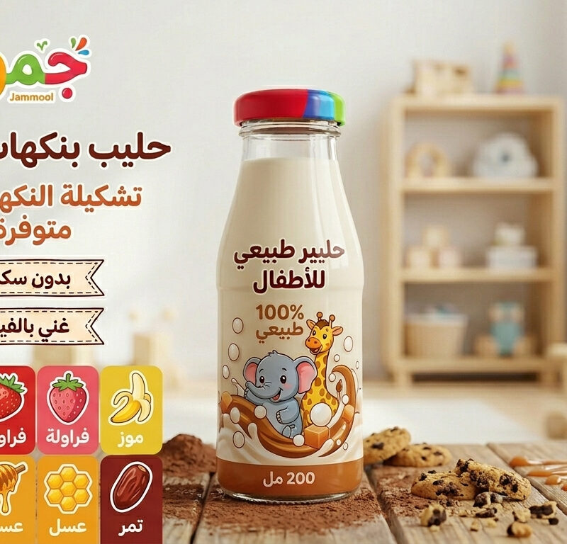 حليب بنكهات للأطفال
