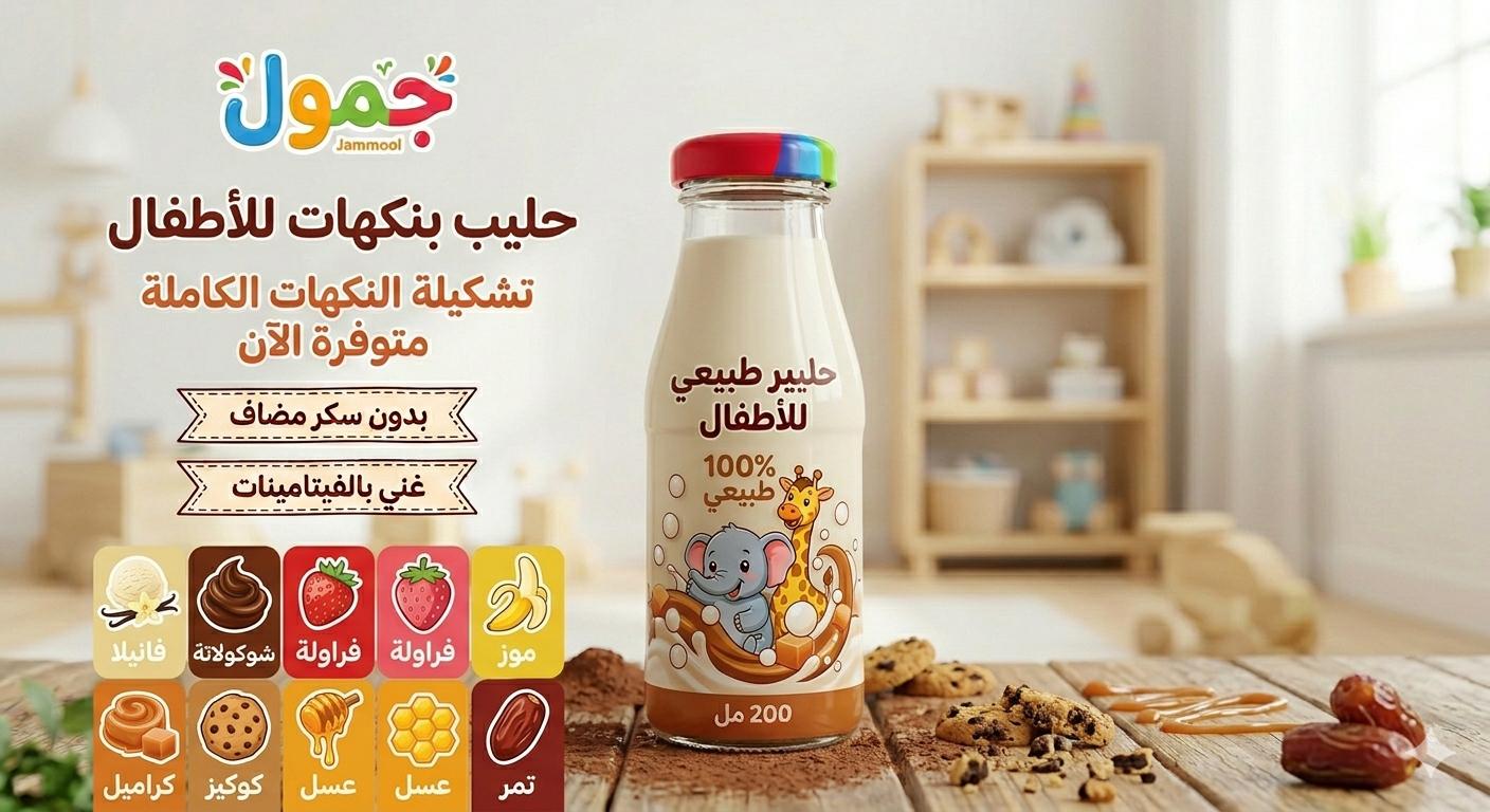 حليب بنكهات للأطفال