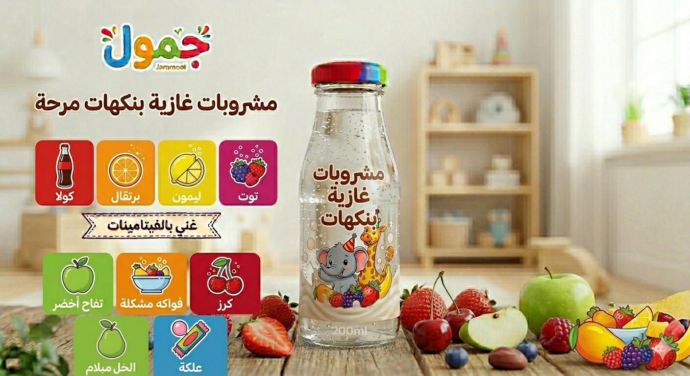 مشروبات غازية بنكهات مرحة